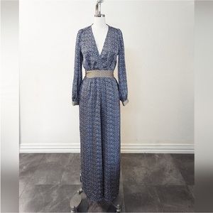 Zara women’s floral satin plunging jumpsuit